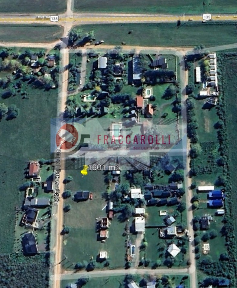 Hermoso lote de 1600 m2 a 100 mts. de Ruta 135 -  Acceso a Colon